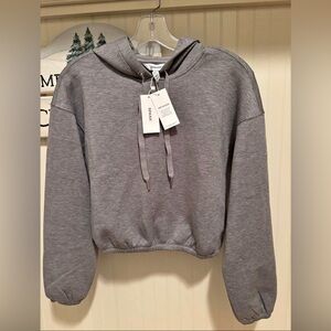 NWT SPANX AirEssentials Air Essentials cinched hoodie Heather grey - XS NWT!